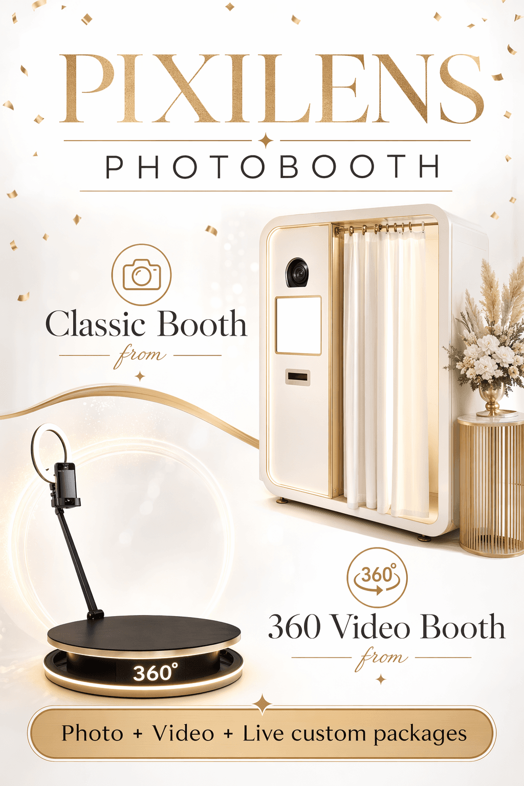 Pixilens photobooth pricing flyer